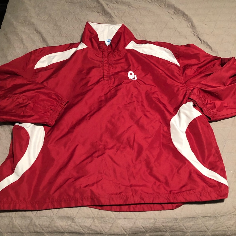 Oklahoma University 1/4 Zip up Wind Breaker